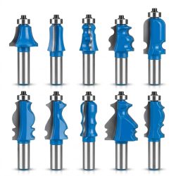 10-dielna sada fréz v drevenej úložnej krabičke MB-10PCS