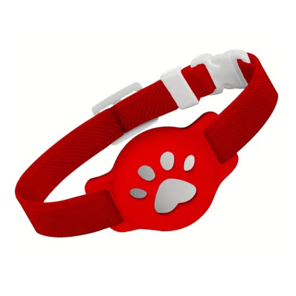 Nastaviteľný obojok pre mačku s AirTagom – červený MC1341810-3