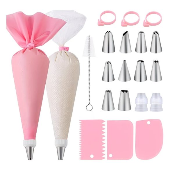 40-dielna sada na zdobenie tort s 10 tryskami – ružová ME2653581-2