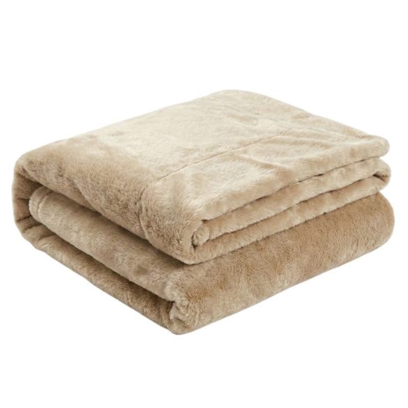 Merino vlnená prikrývka v karamelovo béžovej farbe MER08-220X240