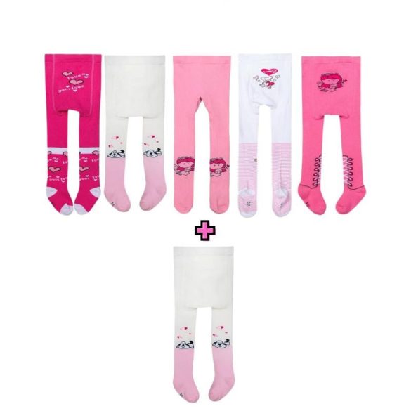 5+1 Bavlnené pančuchy pre bábätká 0-6 mesiacov MGH8009D-4