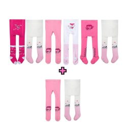   6+2 Bavlnené pančuchy pre bábätká 12-18 mesiacov MGH8009D-7