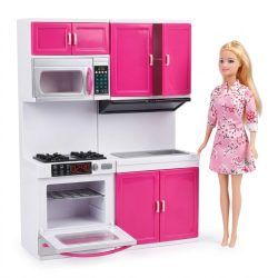   My Happy Kitchen – Moderná kuchynská súprava na batérie s bábikou MHK-01M