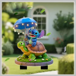  Stitch a korytnačka akrylová záhradná dekorácia 27 x 16 cm MJ2728216