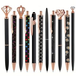   5 ks sada ozdobných guľôčkových pier – čierna MK1614485-F