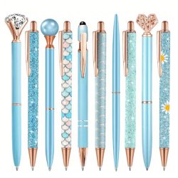   5 ks sada ozdobných guľôčkových pier – modrá MK1614485-K