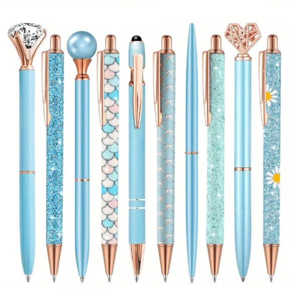 5 ks sada ozdobných guľôčkových pier – modrá MK1614485-K