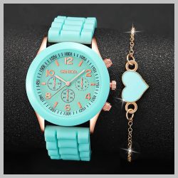   Geneva Nôžský hodinky a náramkový darčekový set – modrý MM721730-T