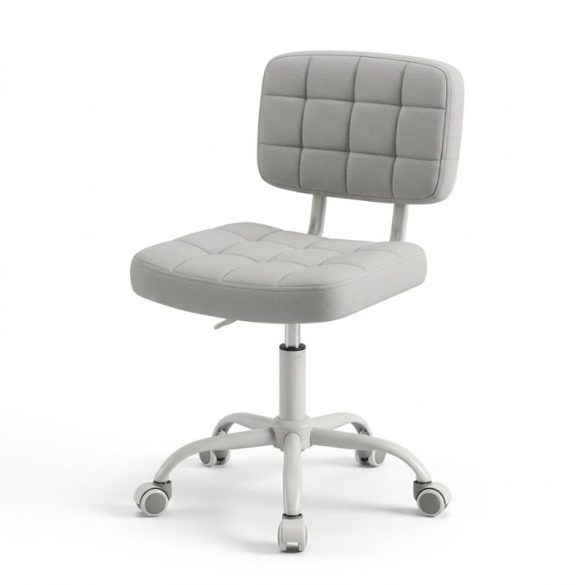 Moderná sivá kancelárska a pracovná stolička s prešívaným vzorom MMK-01S