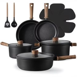   14-dielna sada riadu s nepriľnavým povrchom a rukoväťami s dreveným vzhľadom MN5038738