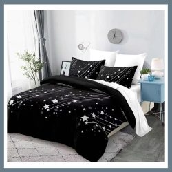 7-dielna súprava posteľnej bielizne Moon, čierna MOON3