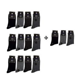 12+3 páry Pánske oblekové ponožky 39 až 42 MP1002-7