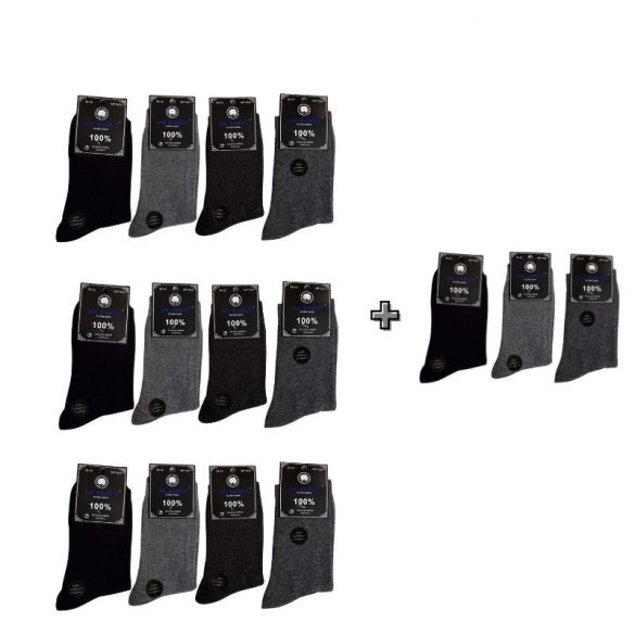 12+3 páry Pánske oblekové ponožky 43 až 46 MP1002-8