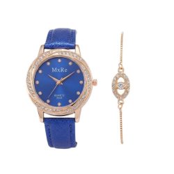   MxRe „Midnight Blue“ Dámske hodinky a náramok – darčeková súprava – Kráľovská modrá/Rose Gold MR01KRG