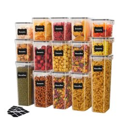  Sada 30 ks vzduchotesných nádob na potraviny so štítkami MR888393-30