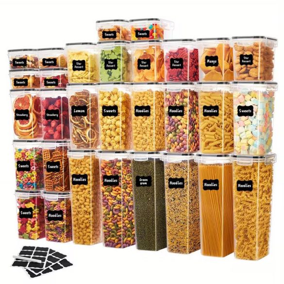 Sada 60 ks vzduchotesných nádob na potraviny so štítkami MR888393-60