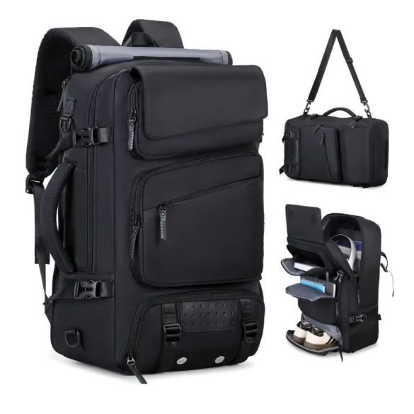 Multifunkčný cestovný batoh 5 v 1, čierny MY1802037-f