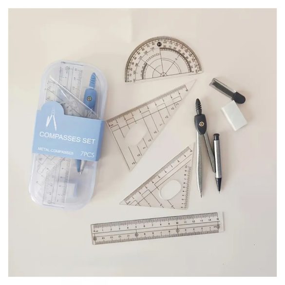 7-dielna sada kompasov a pravítok v puzdre NB615024