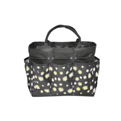   Taška na záhradné náradie s motívom chryzantém – čierna NE143871-F