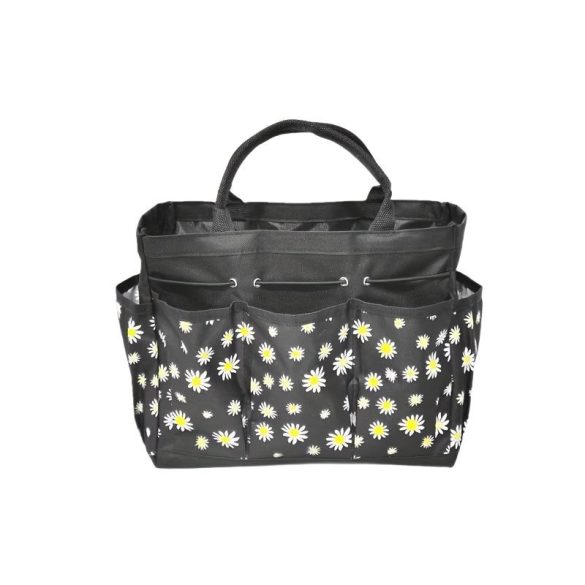 Taška na záhradné náradie s motívom chryzantém – čierna NE143871-F