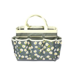   Taška na záhradné náradie s motívom chryzantém – sivá NE143871-S