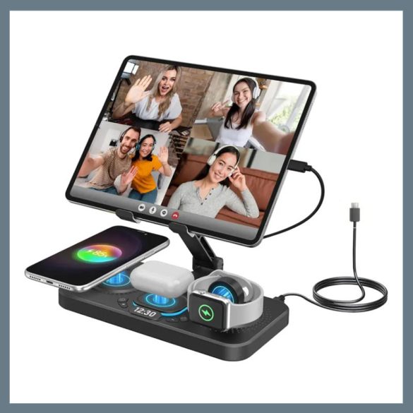 Bezdrôtová nabíjací stanica XTcome 6 v 1 – čierna NG1755494