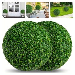   2 ks umelých buxusových gúľ – priemer 23 cm – NJ2048041