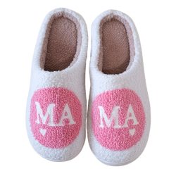 Zimné plyšové papuče s nápisom Mama NM1703158
