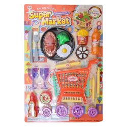   Supermarket nákupný košík herný set s 13 doplnkami NO7649
