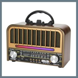   Prenosné multifunkčné retro rádio, Bluetooth, FM/SW NS-6677BT