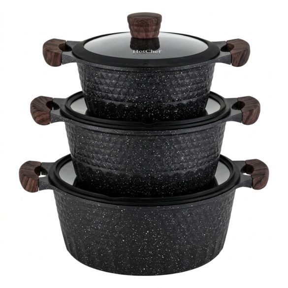 Sada riadu HotChef Premium Textured – Granit Black NUBE26-19F
