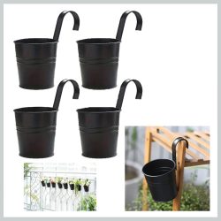 Závesný kovový kvetináč set 4 ks NW124055