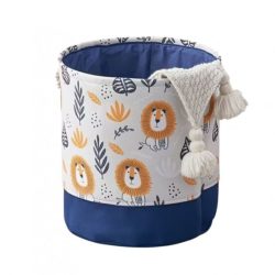   Úložný košík a košík na bielizeň s motívom levov – skandinávsky organizér OR115