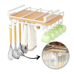   Kuchynská organizérska polica s háčikmi na zavesenie pod skrinku OR116B