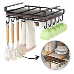   Kuchynská organizérska polica s háčikmi na zavesenie pod skrinku OR116CZ