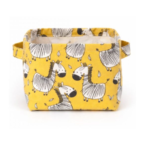 Zebrový košík na hračky a organizér – Veselý žltý doplnok na organizáciu OR51WZ3