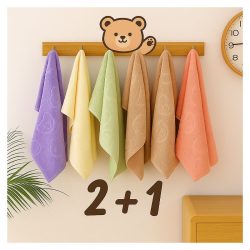   2+1 ks škôlkarský uterák – 30 × 50 cm – chlapčenské farby OVITF2+1