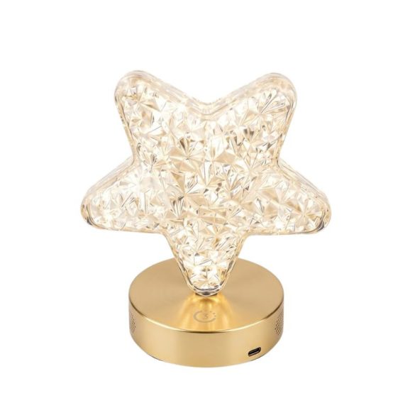 Stolná lampa s LED kryštálovým efektom v tvare hviezdy PC-8207