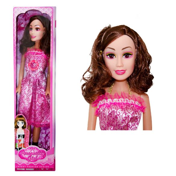 Personality Girl módna bábika v ružových šatách PGD30