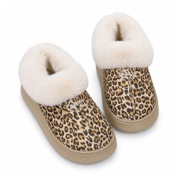   Zosilnené, teplé, nízke párové plyšové domáce papuče pre mužov a ženy s leopardím vzorom PK646704-2