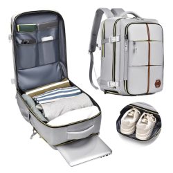   Vodotesný cestovný batoh – veľkosť príručnej batožiny, biely PL180