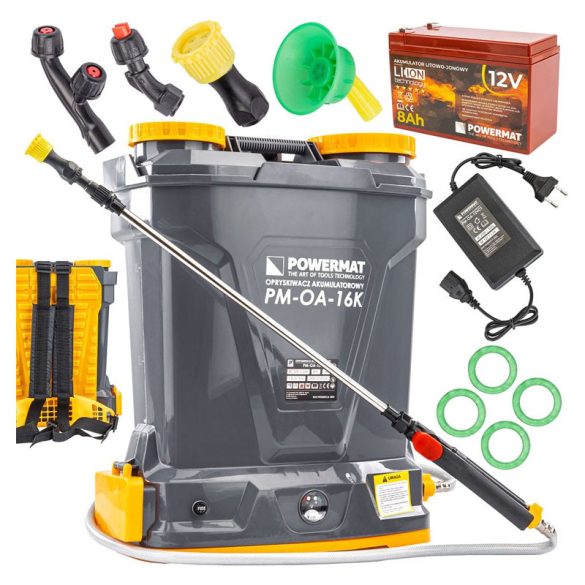 Powermat Akumulátorový postrekovač 16 l + sada 4 dýz PM-OA-16K