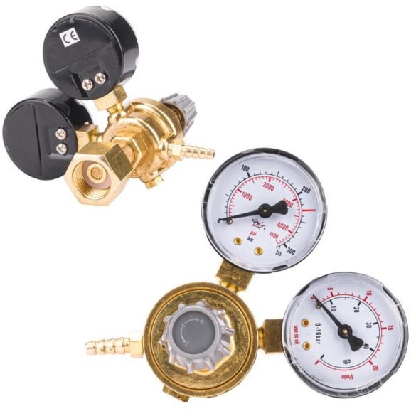 Redukčný ventil na znižovanie tlaku v fľašiach Ar/CO₂, 0–20 l/min PM-RC-230