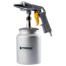   Pneumatická pieskovacia pištoľ Powermat s nádržou s objemom 1000 ml – 8 bar, 160 l/min PM1551