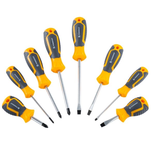 Sada magnetických skrutkovačov POWERMAT – 8-dielna PM1596