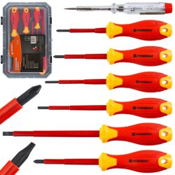   Sada izolovaných elektromontážnych skrutkovačov POWERMAT – 7-dielna PM1606