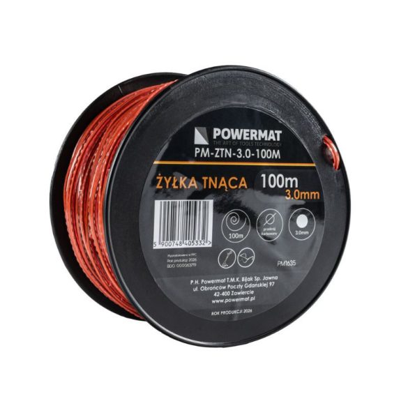 Powermat Štvorcová struna do kosačky 3,0 mm, 100 m PM-ZTN-3.0-100M PM1635