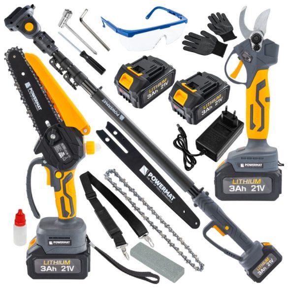 POWERMAT PM-PSWA-21V-3M akumulátorová záhradná súprava PM1644