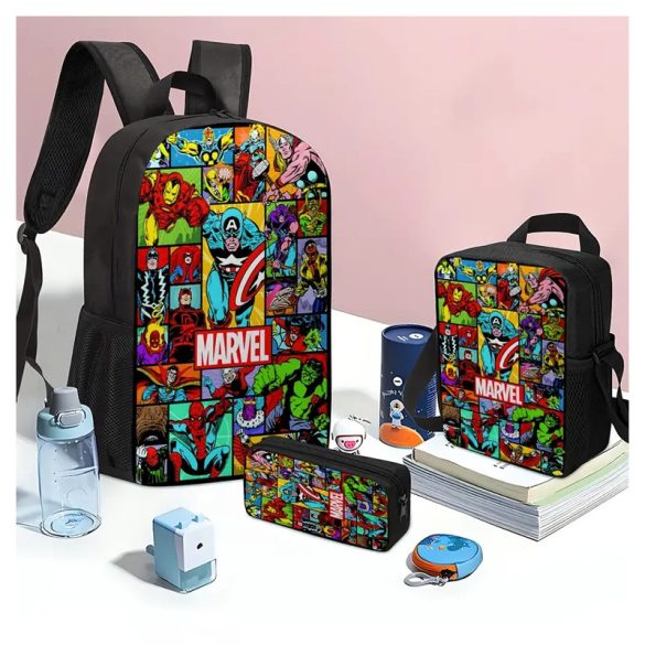 Marvel 3 v 1 súprava tašiek – školský batoh, taška na desiatu a peračník PN1994536