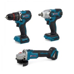   P STEEL 3-dielna Akumulátorová Sada Náradia – 2 ks Batérií PS-2024